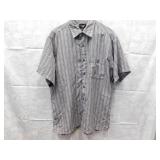 Mens Lrg Haggar Button up Short Sleeve