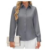 New - Siliteelon Women's Long Sleeve Blouse