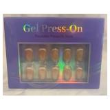 Gel Press On Nails - French Tip - Square