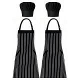 New - 2 Pack of Chef's Apron & Chef's Hat
