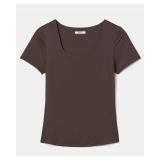 NWT -  Bodycon Tee with Rounded Square Neckline