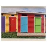 New - Sealed:  Colored Doors on Canvas