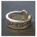 Chrome Hearts Open Logo Scroll Ring - Size 11