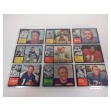 LOT OF 18 1962 TOPPS FOOTBALL CARDS