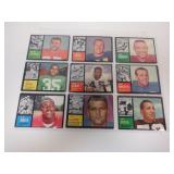 LOT OF 18 1962 TOPPS FOOTBALL CARDS