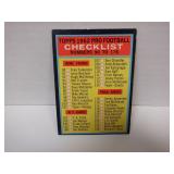1962 TOPPS #176 FOOTBALL CHECKLIST