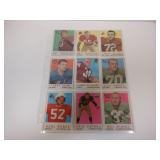 LOT OF 18 1959 TOPPS FOOTBALL CARDS