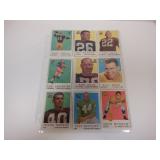 LOT OF 18 1959 TOPPS FOOTBALL CARDS