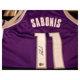 DOMANTAS SABONIS SIGNED AUTO JERSEY BECKETT COA