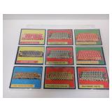 LOT OF 9 1962 TOPPS FOOTBALL TEAM CARDS