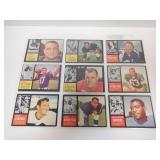 LOT OF 9 1962 TOPPS FOOTBALL CARDS