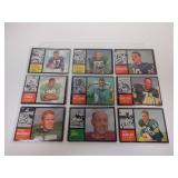 LOT OF 18 1962 TOPPS FOOTBALL CARDS