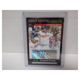 2007 TOPPS #HACS C.C. SABATHIA SIGNED AUTO