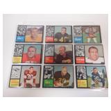 LOT OF 18 1962 TOPPS FOOTBALL CARDS