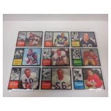 LOT OF 18 1962 FOOTBALL CARDS