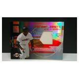 2003 ELITE FOIL BARRY BONDS RELIC # 409 OF 500