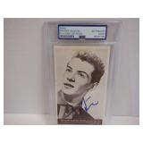 FRANKIE AVALON SIGNED AUTO CARD. PSA