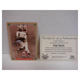 YOGI BERRA SIGNED AUTO CARD WITH COA