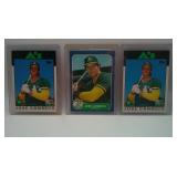 LOT OF 3 1986 TOPPS TRADED JOSE CONSECO RCs # 20t