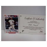 WILLIE STARGELL SIGNED AUTO CARD WITH COA