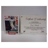 ERNIE BANKS SIGNED AUTO CARD WITH COA
