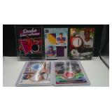 LOT OF 5 ASSORTED STAR PLAYER RELIC CARDS