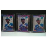 LOT OF 3 1989 DONRUSS KEN GRIFFEY JR RCs # 33