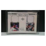 2001 UD THEN & NOW DUAL RELIC ROGER CLEMENS