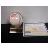 BILL BUCKNER & MOOKIE WILSON SIGNED 1986 WS BALL