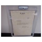 TRIS SPEAKER SIGNED AUTO LETTER FROM 1939 PSA COA