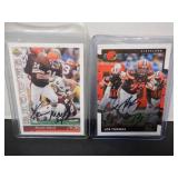 LOT OF 2 SIGNED AUTO KEVIN MACK JOE THOMAS