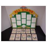 1992 KELLOGGS ALL STARS CARDS AND BOARD