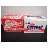 LOT OF 2 1986 BASEBALL UNOPENED BOX