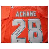 DEVON ACHANE SIGNED AUTO JERSEY. BECKETT