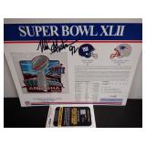 MICHAEL STRAHAN SIGNED AUTO SB PATCH PAGE. JSA