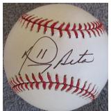 Manny Acta Signed OML Baseball Cleveland Indians