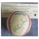 Whitey Ford Signed OAL Baseball w/ Auto Ticket
