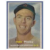 High Grade 1957 Topps #169 Herb Plews Senators
