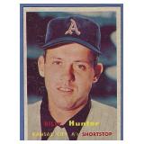 High Grade 1957 Topps #207 Billy Hunter KC A's