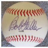 Bob Feller Signed Baseball Cleveland Indians