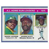Sharp 1976 Topps #194 HR Leaders Reggie Jackson