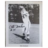 Signed Otto Graham 8.5 x 11 Photo Cleveland Browns