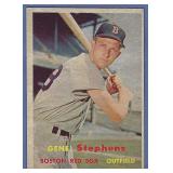 High Grade 1957 Topps #217 Gene Stephens Red Sox