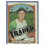 Nice 1972 Topps High #753 Denny McClain Traded A's