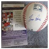 Tim Raines Signed OML Baseball JSA Sticker