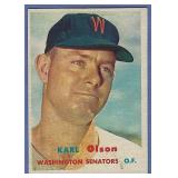 High Grade 1957 Topps #153 Karl Olson Senators