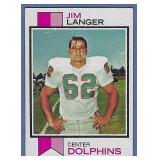 1973 Topps #341 Jim Langer RC Miami Dolphins