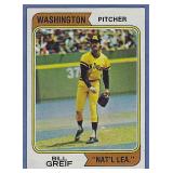 Sharp 1974 Topps #102 Bill Grief WASHINGTON Error