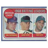 1969 Topps #1 Batting Ldrs Carl Yastrzemski Oliva