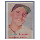 High Grade 1957 Topps #179 Ernie Gravetz Senators